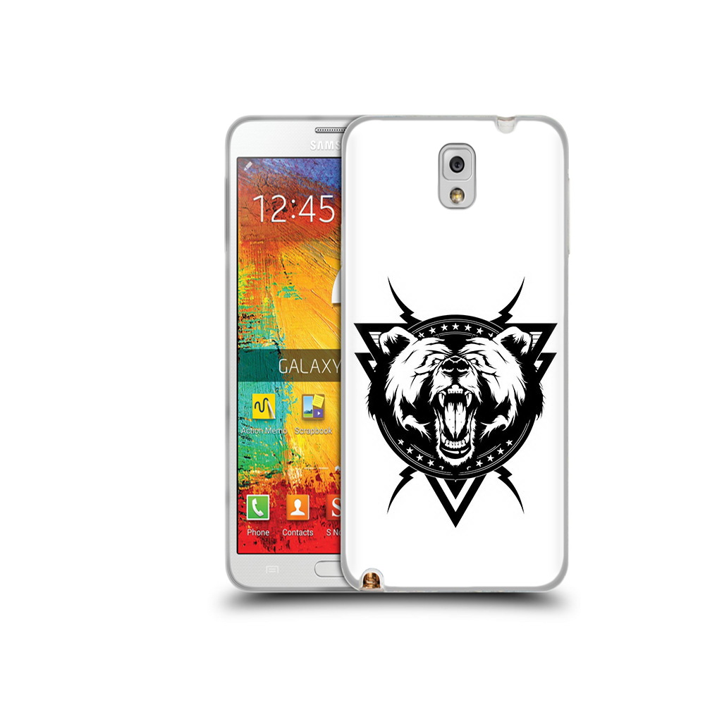 

Чехол MyPads Tocco для Samsung Galaxy Note 3 медведь в треугольнике, Прозрачный, Tocco