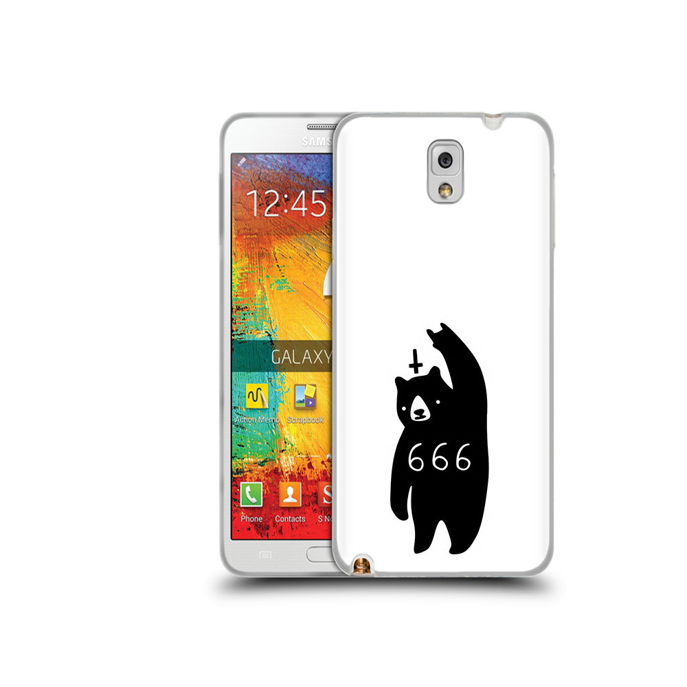 

Чехол MyPads Tocco для Samsung Galaxy Note 3 медведь 666, Прозрачный, Tocco