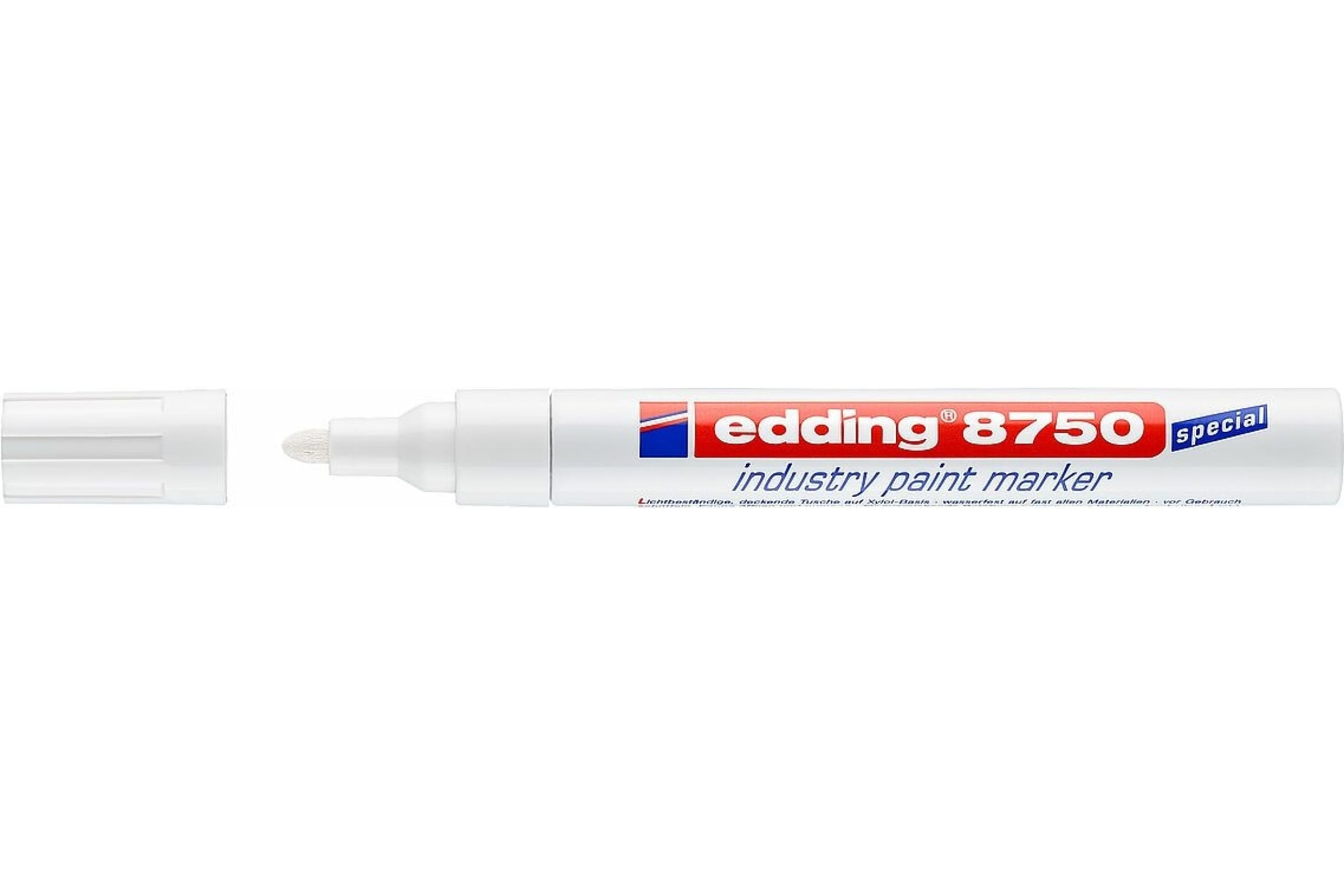 Маркер для промышленной графики EDDING 2-4 мм, белый E-8750#49 маркер паста для промышленной маркировки edding 950 комплект 2 шт красный 10 мм e 950