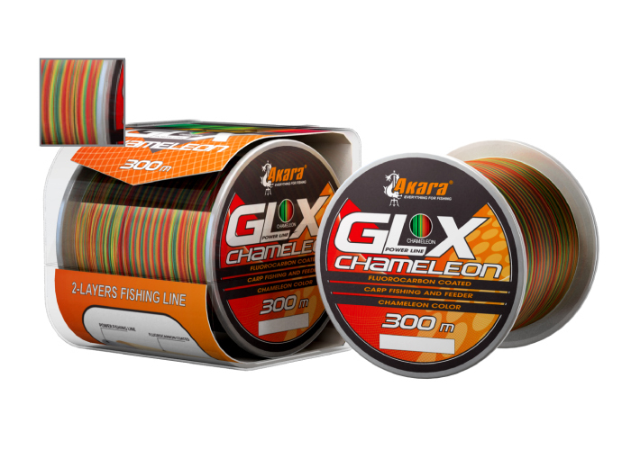 

AKARA Леска монофильная AKARA GLX CHAMELEON POWER LINE (AGCPL300-022 (300 м 0,22мм) ), Разноцветный