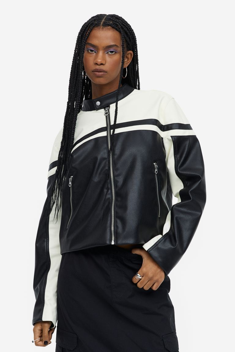 

Кожаная куртка женская H&M 1131251002 черная L (доставка из-за рубежа), Черный, 1131251002
