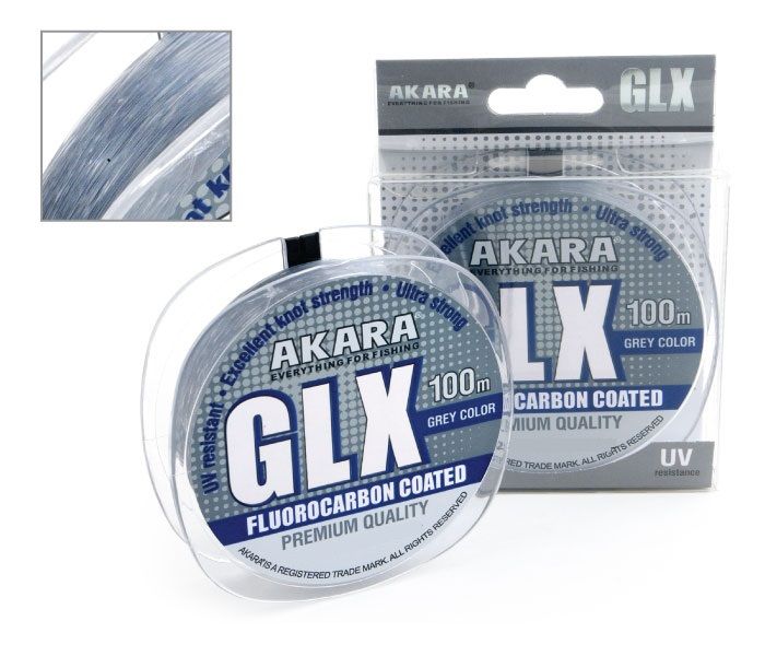 

Леска монофильная с флюоропокрытием AKARA GLX PREMIUM GREY GLX-GR-100-0275 (100 м 0,275мм), Серый