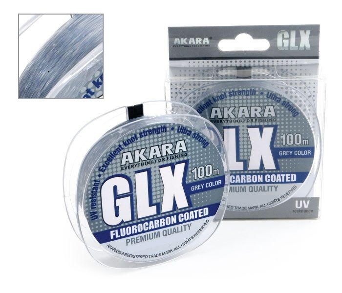 Леска монофильная с флюоропокрытием AKARA GLX PREMIUM GREY GLX-GR-100-016 (100м 0,16мм)