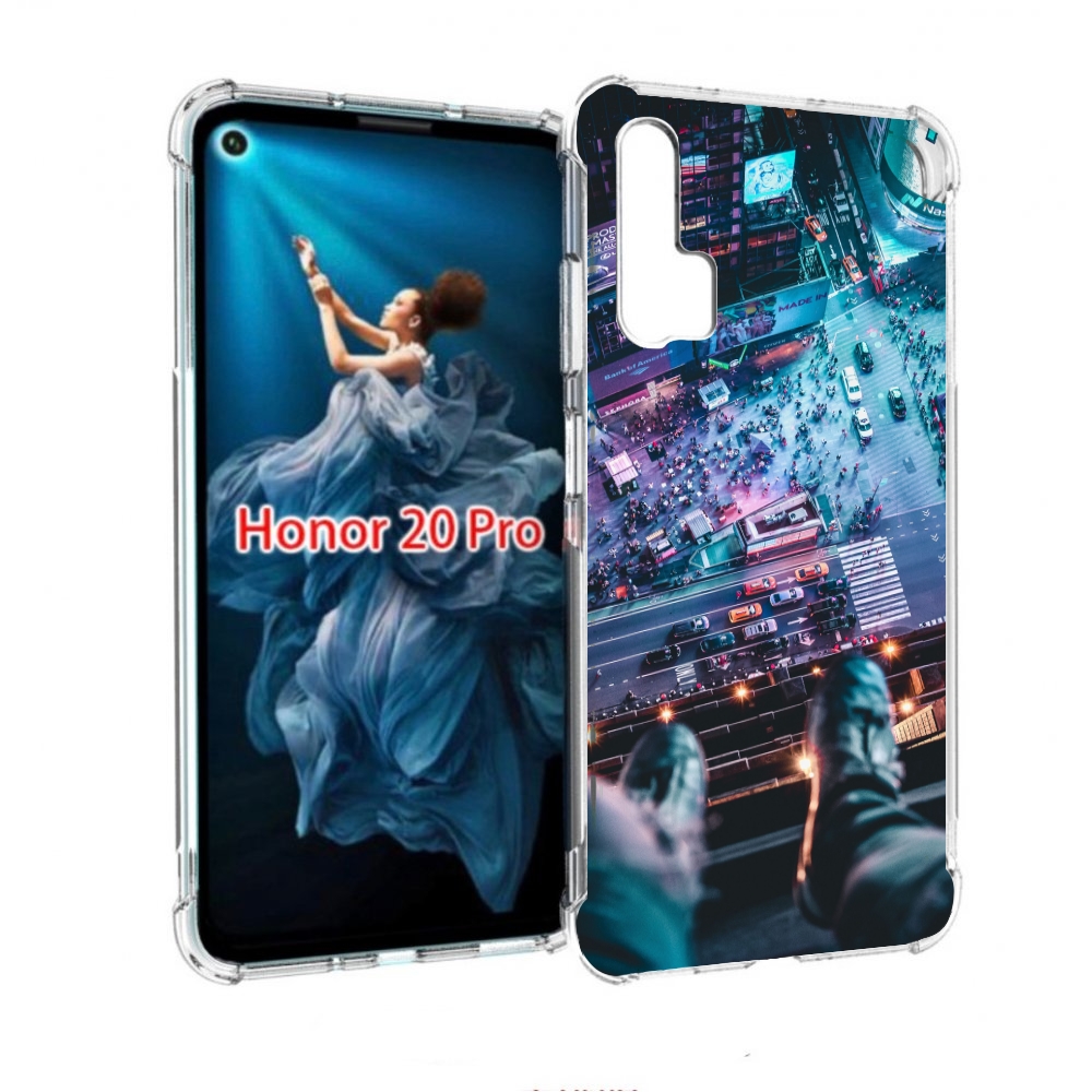 

Чехол бампер MyPads парень на крыше для Honor 20 Pro противоударный, Прозрачный, Tocco