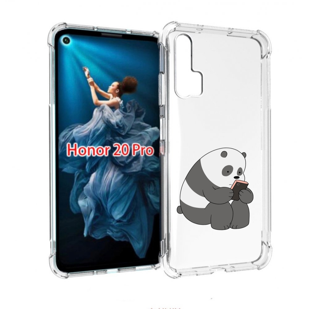 

Чехол бампер MyPads панда-в-телефоне для Honor 20 Pro противоуда, Прозрачный, Tocco