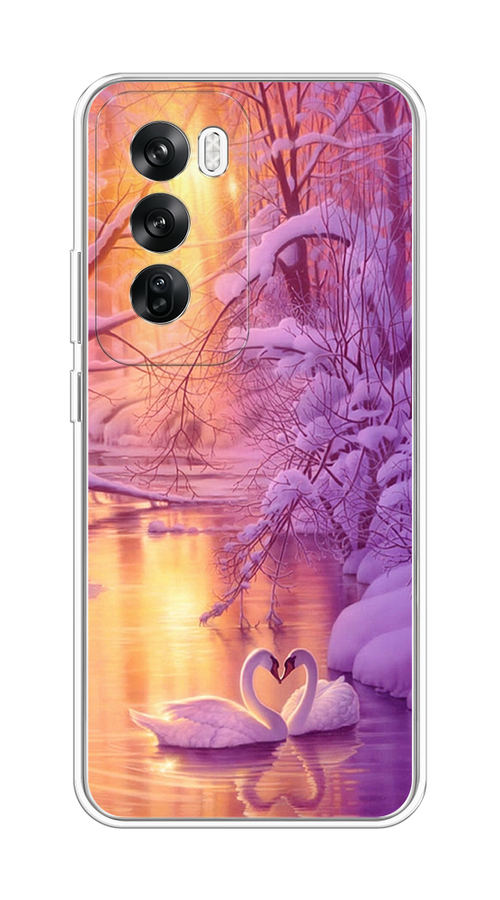 

Чехол на Oppo Reno 12 "Зима 1", Фиолетовый;желтый, 2517450-1