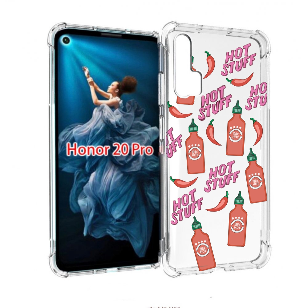 

Чехол бампер MyPads острые-перчики для Honor 20 Pro противоударный, Прозрачный, Tocco