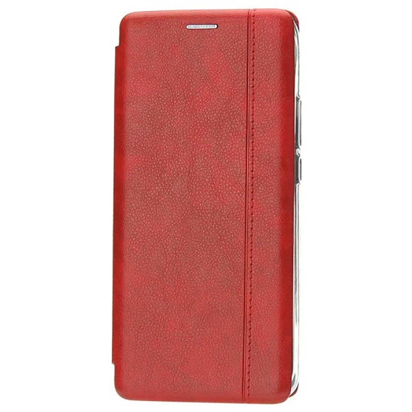 фото Чехол книжка для xiaomi mi note 10 fashion case retro line красный