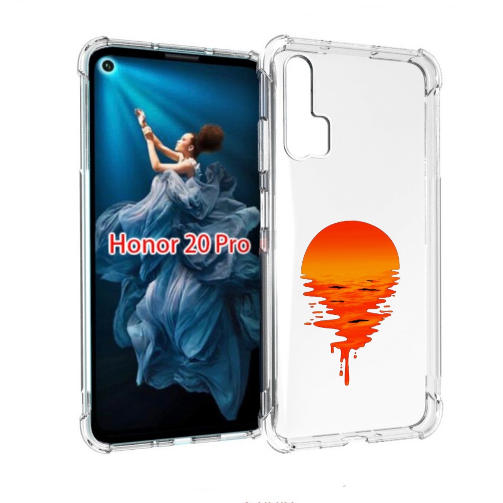 

Чехол бампер MyPads оранжевый закат на воде для Honor 20 Pro про, Прозрачный, Tocco