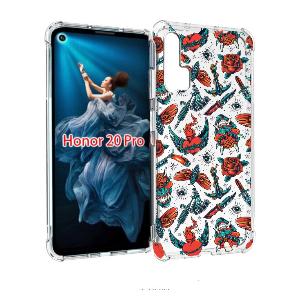 

Чехол бампер MyPads олд-скул-пак для Honor 20 Pro противоударный, Прозрачный, Tocco