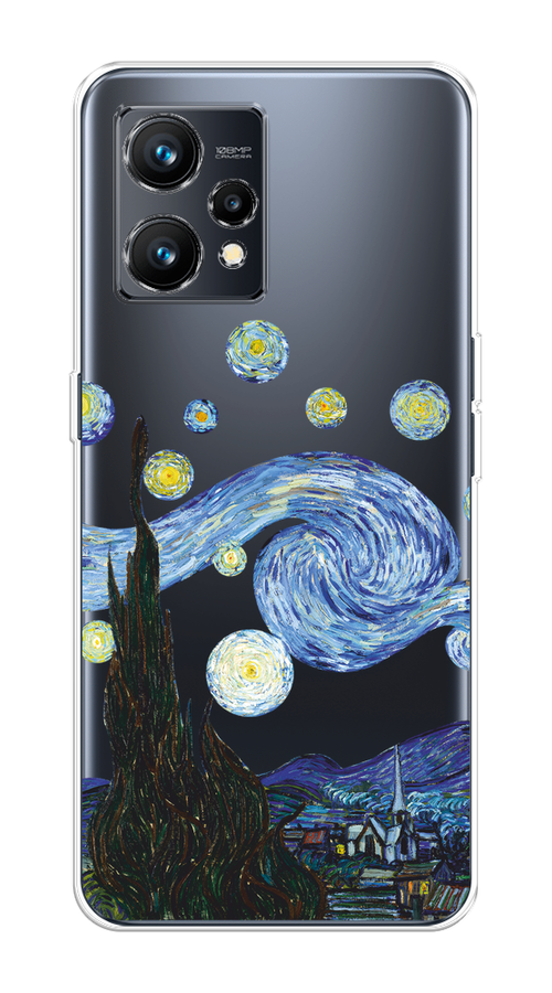 

Чехол на Realme 9 4G "Ночь Ван Гога", Голубой;синий;черный, 258750-1