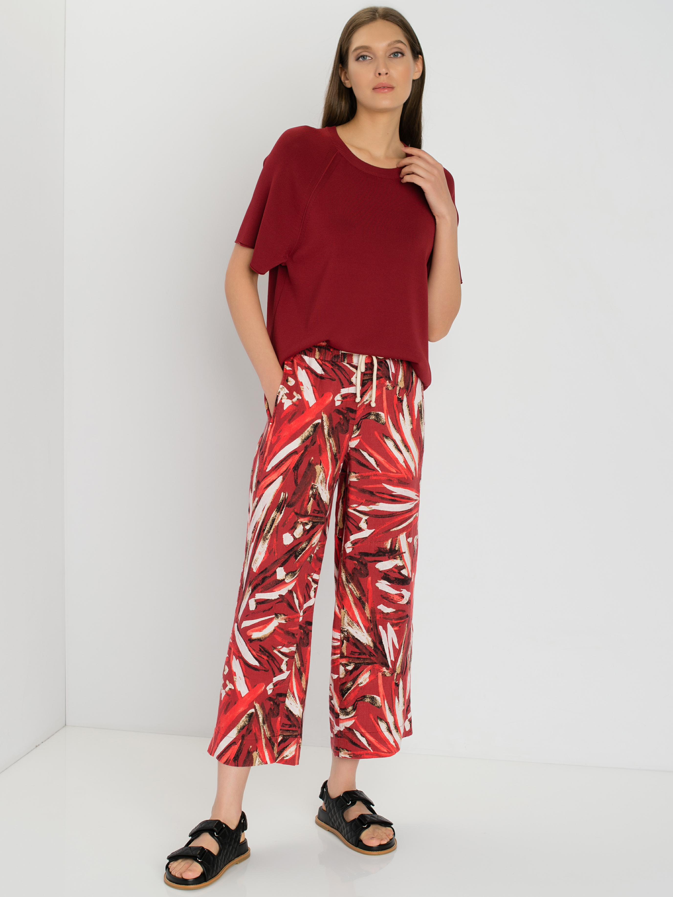 

Брюки женские Gerry Weber 622093-66226-6123- красные 40R, 622093-66226-6123-
