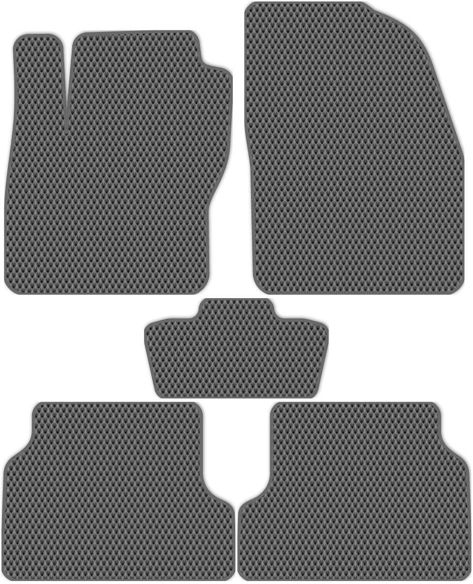 

Коврики ЭВА в салон для Ford Focus 2 (CB4, DA3) 2004 - 2011, 5 шт. серый, темно-серый кант, 2105-S5NLT-H