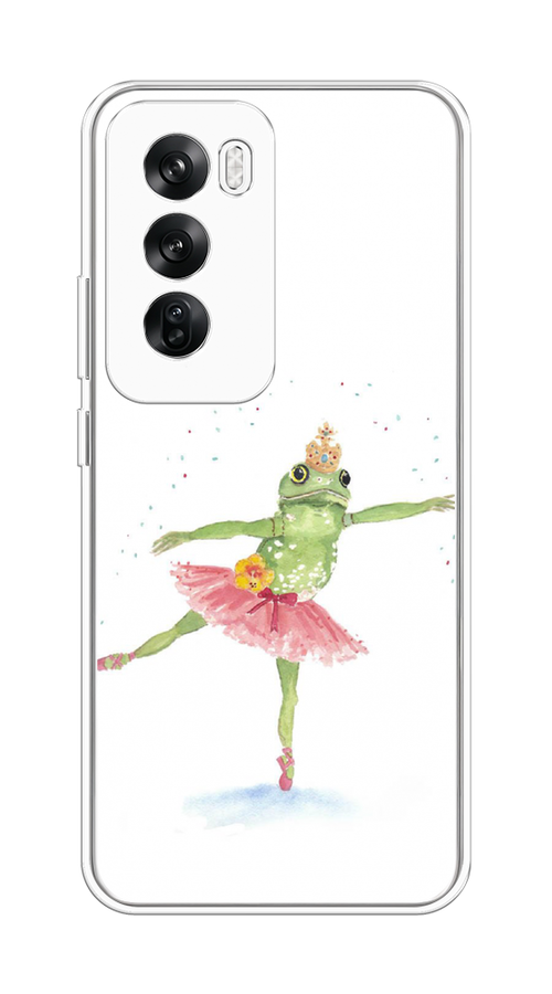 

Чехол на Oppo Reno 12 "Лягушка-балерина", Зеленый, 2517450-1