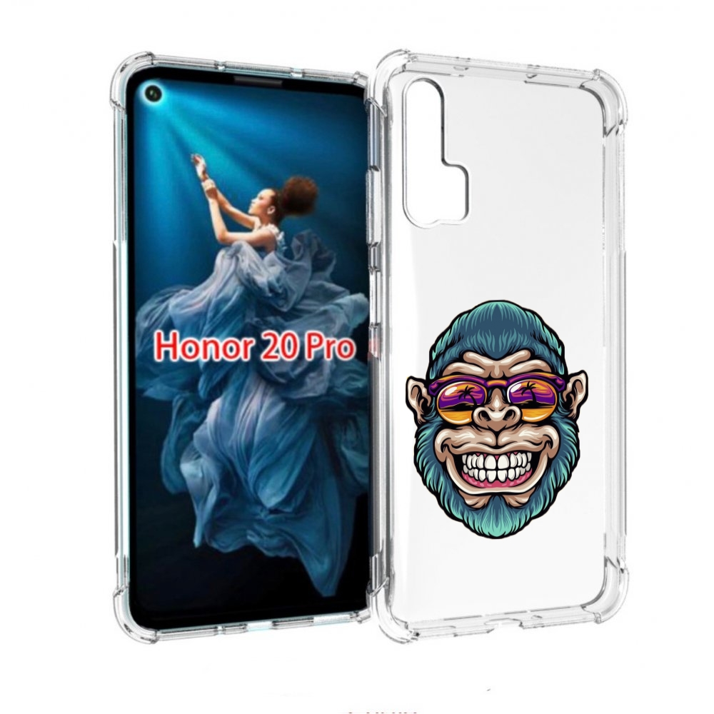 

Чехол бампер MyPads обезьяна улыбается для Honor 20 Pro противоу, Прозрачный, Tocco
