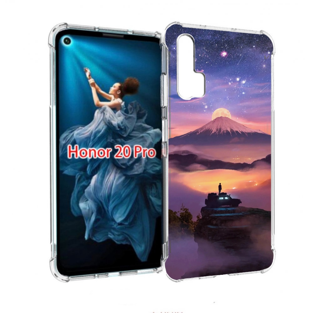 

Чехол бампер MyPads ночь-в-горах для Honor 20 Pro противоударный, Прозрачный, Tocco