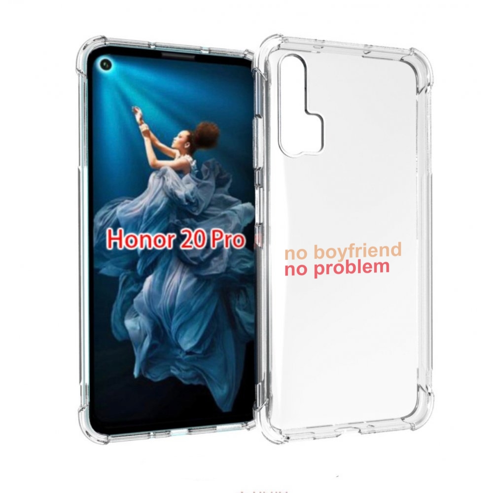 

Чехол бампер MyPads нет-парня-нет-проблем для Honor 20 Pro проти, Прозрачный, Tocco