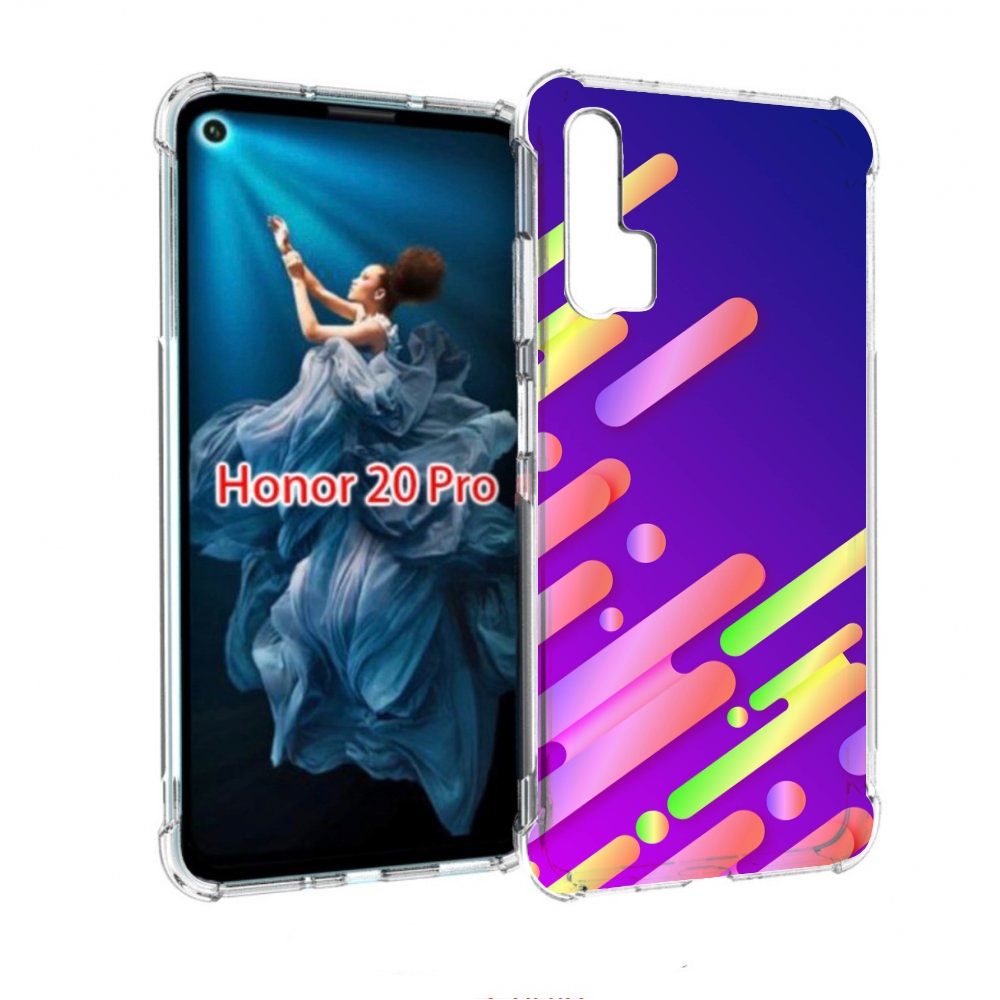 

Чехол бампер MyPads неоновый-фон для Honor 20 Pro противоударный, Прозрачный, Tocco
