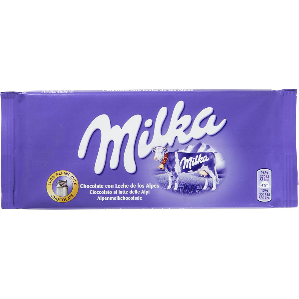 фото Milka alpine milk 100 грамм упаковка 24 шт