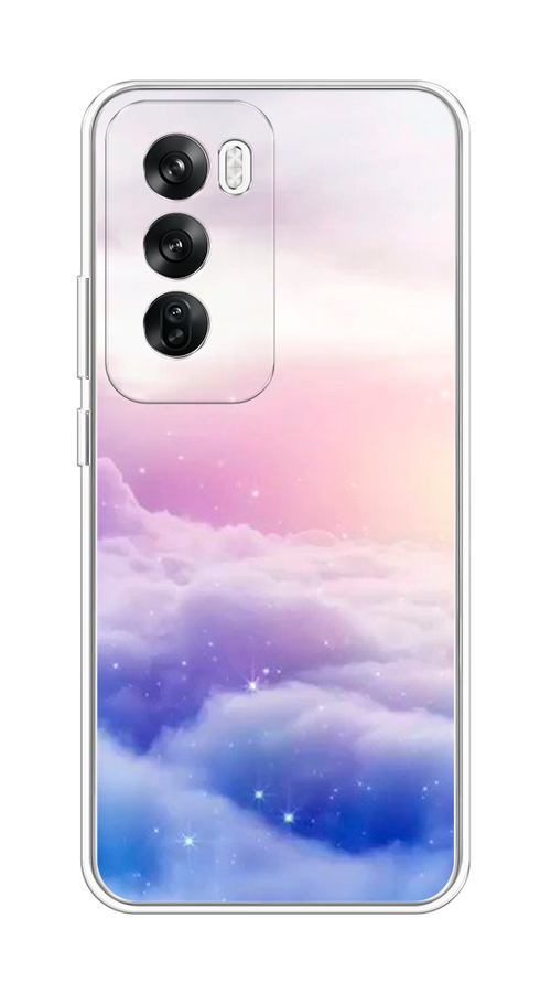 

Чехол на Oppo Reno 12 "Небеса", Голубой;белый;розовый, 2517450-1