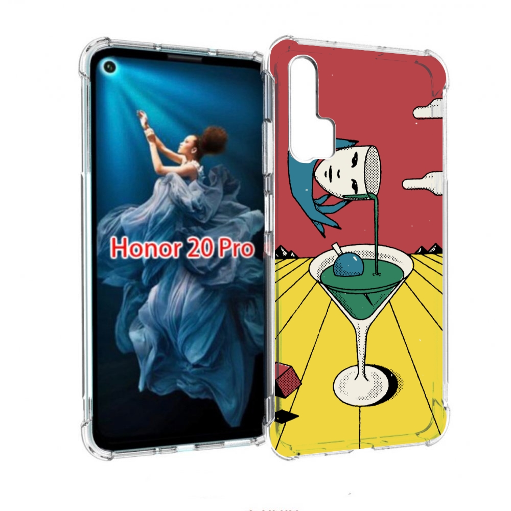 

Чехол бампер MyPads необычный напиток для Honor 20 Pro противоуд, Прозрачный, Tocco