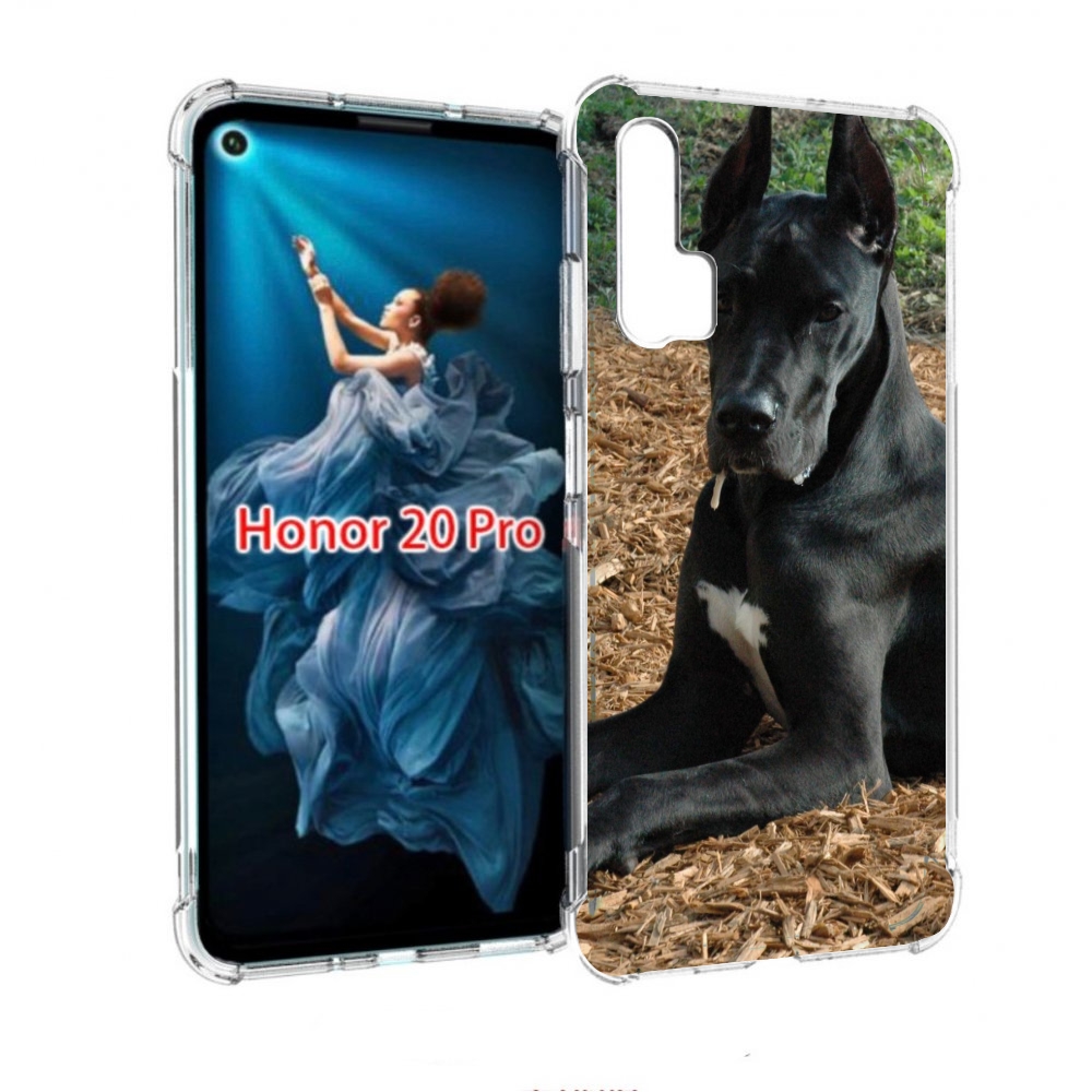 

Чехол бампер MyPads немецкии дог для Honor 20 Pro противоударный, Прозрачный, Tocco