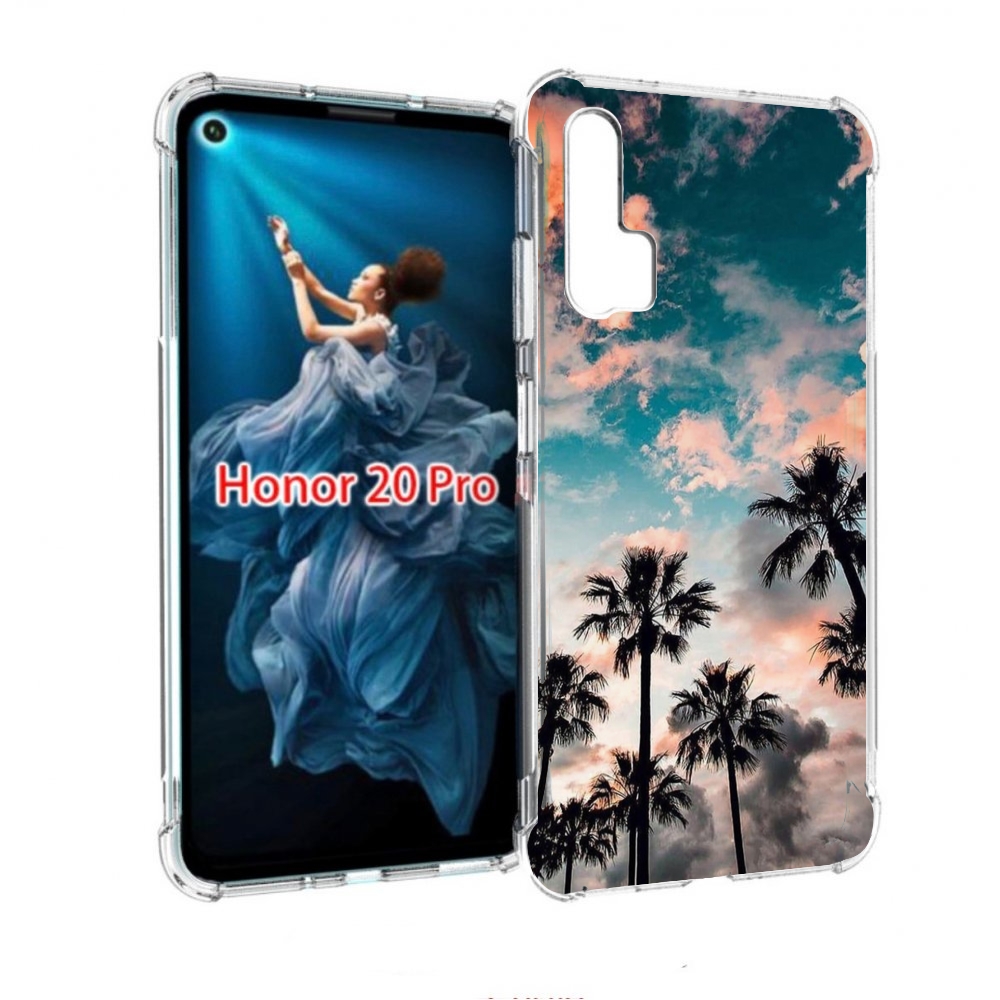

Чехол бампер MyPads небо-с-пальмами для Honor 20 Pro противоударный, Прозрачный, Tocco