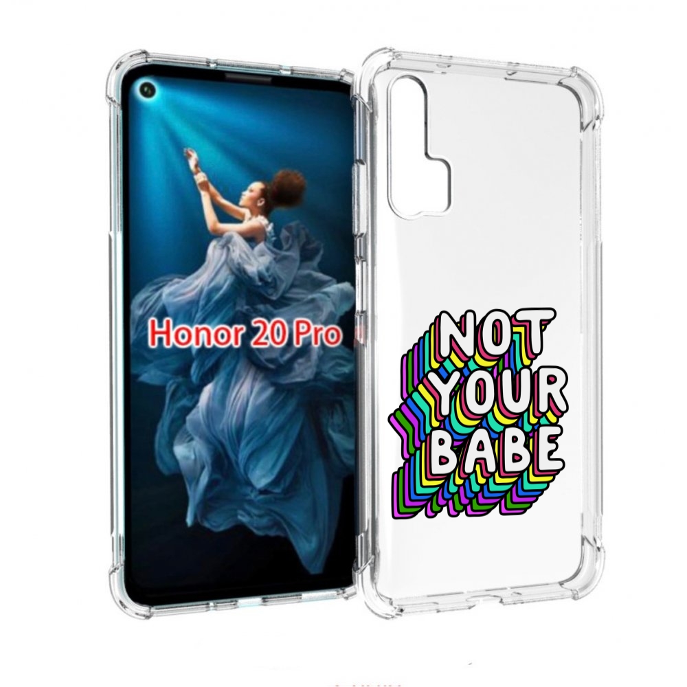 

Чехол бампер MyPads не-твоя-девочка для Honor 20 Pro противоударный, Прозрачный, Tocco