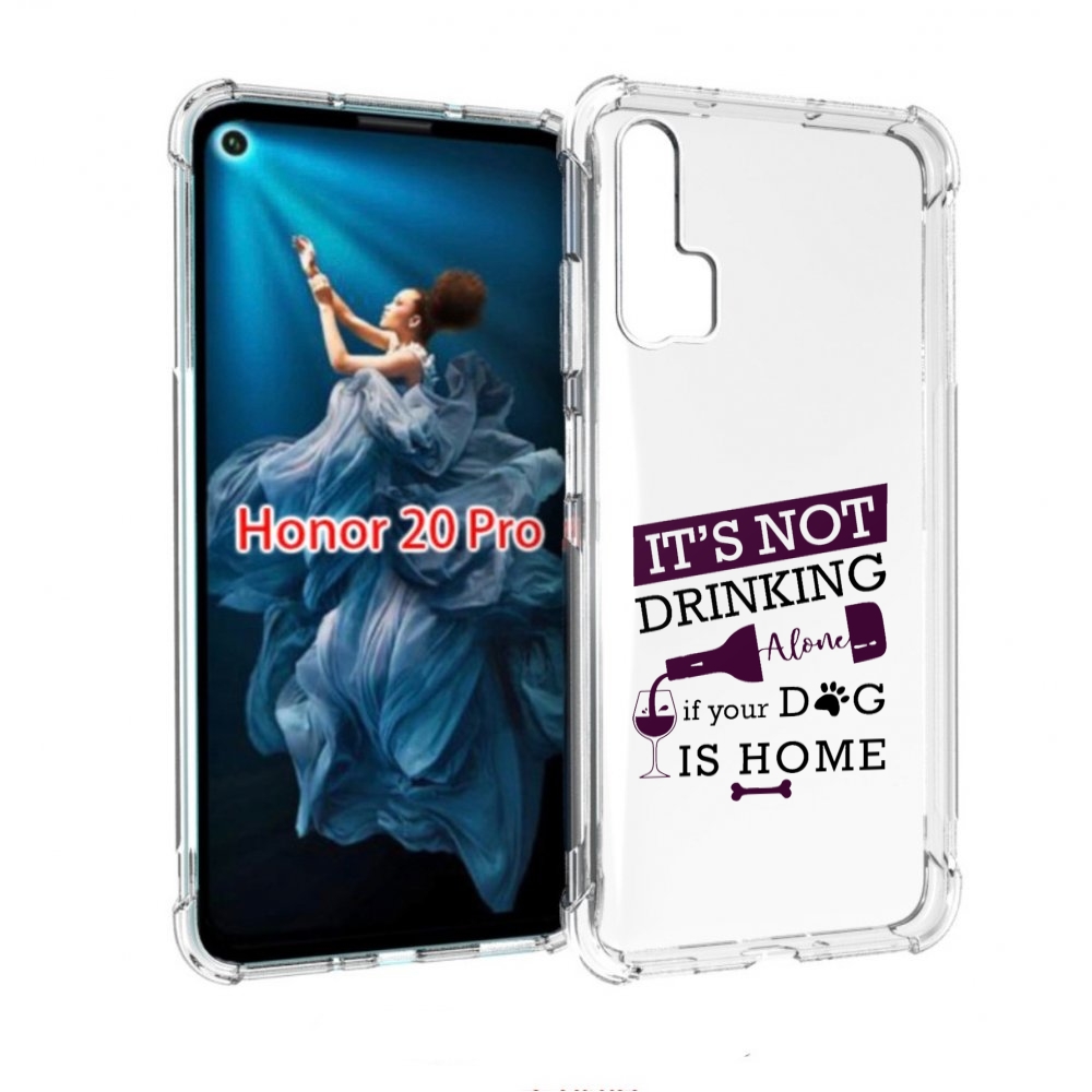 

Чехол бампер MyPads не-пей-один-дома для Honor 20 Pro противоуда, Прозрачный, Tocco