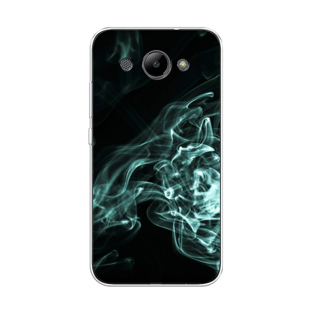 

Чехол на Huawei Y3 2018 "Дым", Голубой;черный, 65850-3