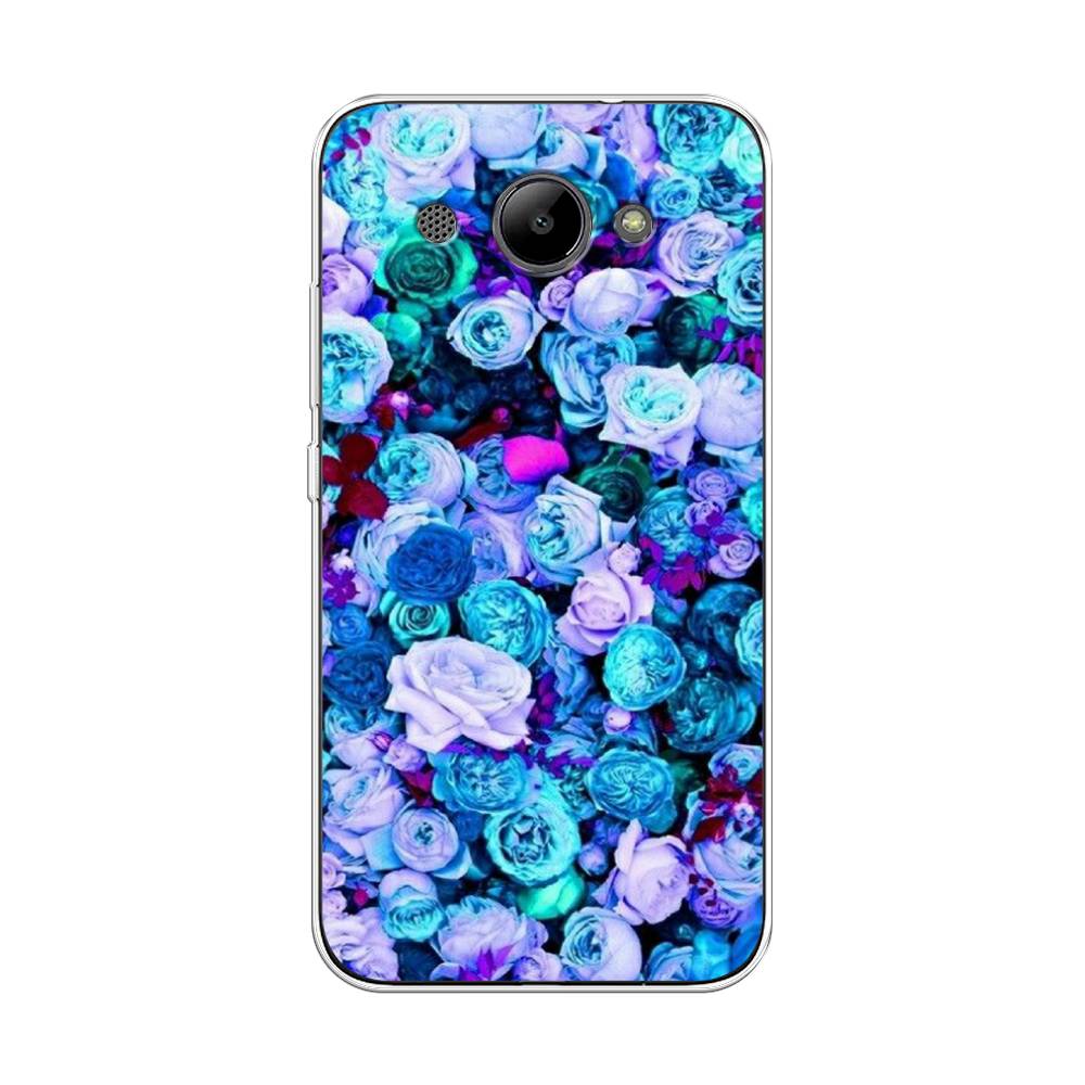 

Чехол на Huawei Y3 2018 "Цветочный ковер", Фиолетовый, 65850-2