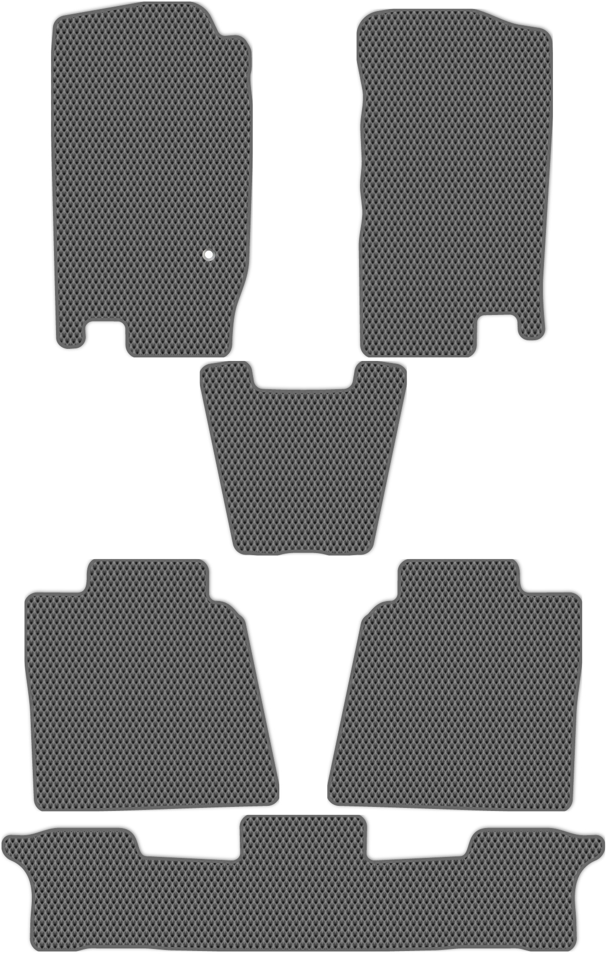

Коврики ЭВА в салон для Ford Explorer 3 2001 - 2005 +3 ряд, 6 шт. серый, темно-серый кант, 2128-SP6YT-H