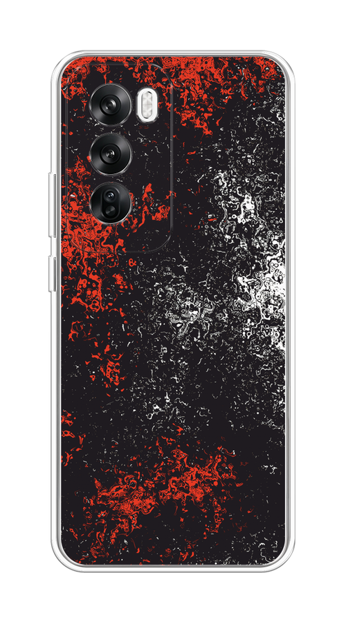 

Чехол на Oppo Reno 12 "Монотипия", Красный;черный;белый, 2517450-1