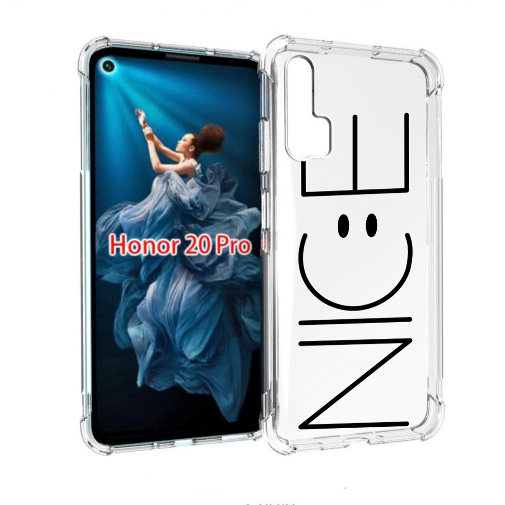 

Чехол бампер MyPads найс-надпись для Honor 20 Pro противоударный, Прозрачный, Tocco