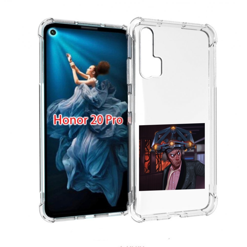 

Чехол бампер MyPads назад-в-будущее для Honor 20 Pro противоударный, Прозрачный, Tocco