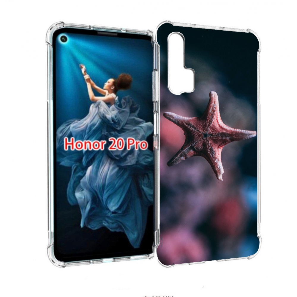 

Чехол бампер MyPads морская-звезда---starfish для Honor 20 Pro п, Прозрачный, Tocco