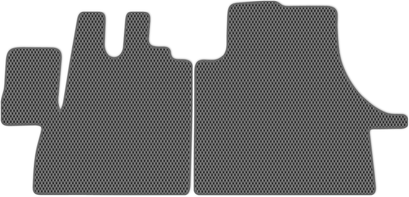 

Коврики ЭВА в салон для Fiat Ducato 2002 - 2012, 2 шт. серый, темно-серый кант, 2008-S2NL-H