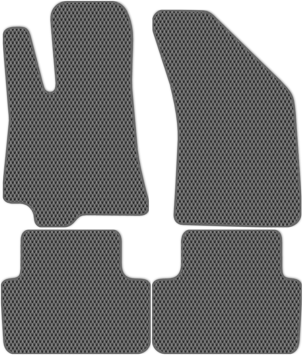 

Коврики ЭВА в салон для Daewoo Lanos (T150) 2000 - 2008, 4 шт. серый, темно-серый кант, 1907-S4NL-H
