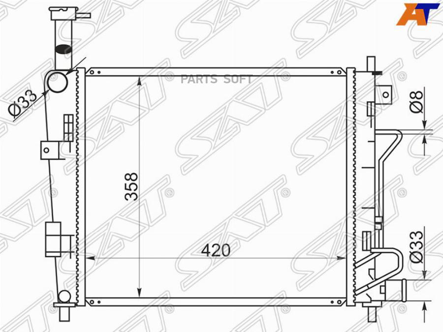 

SAT Радиатор KIA PICANTO/MORNING 11-