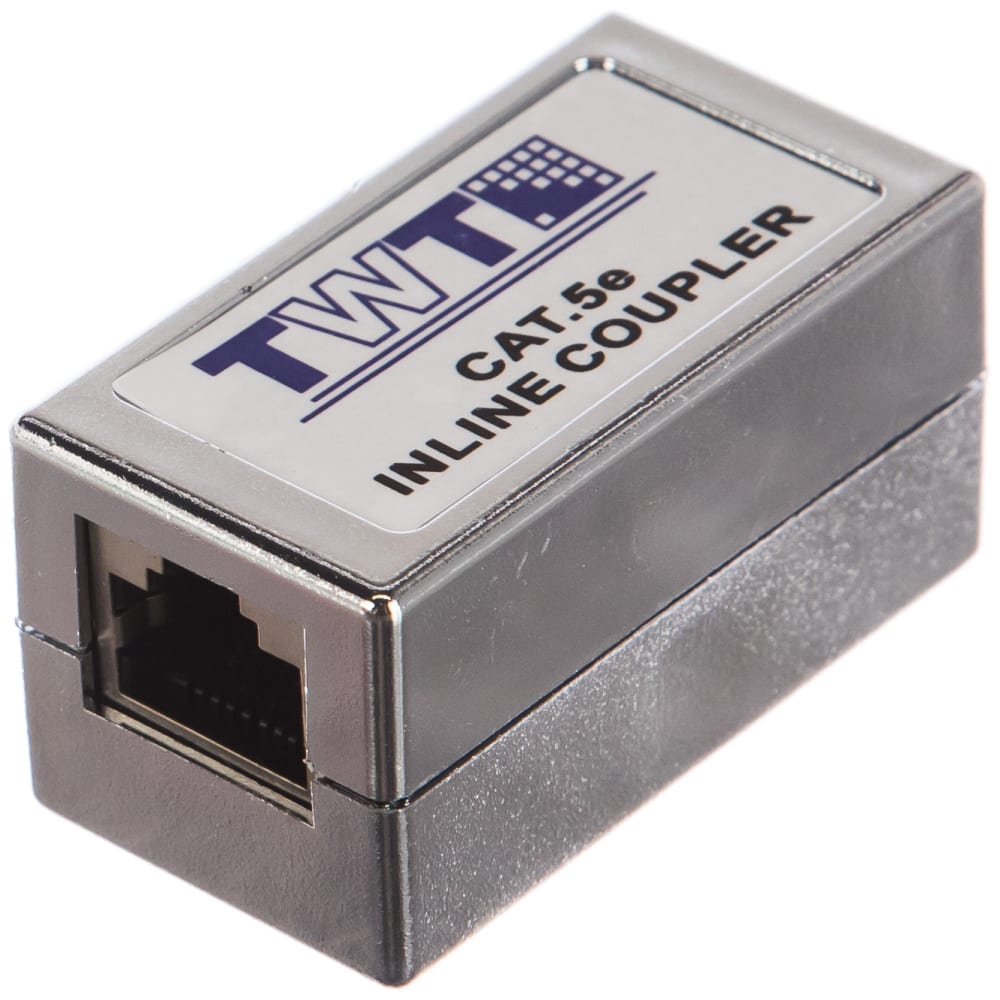 

Соединитель 2-х портов TWT RJ-45, экранированный, категории 5е CP45STP5E, Белый