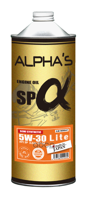 ALPHA'S 5W30 SP/GF-6 Lite полусинтетика 1л (1/20) 809041