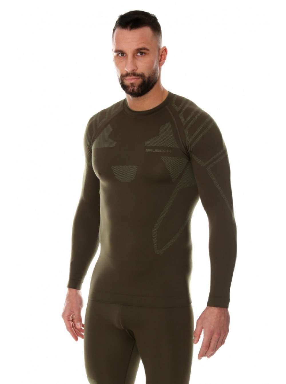 

Термобелье мужское Brubeck футболка длинный рукав RANGER PROTECT хаки XL, Зеленый