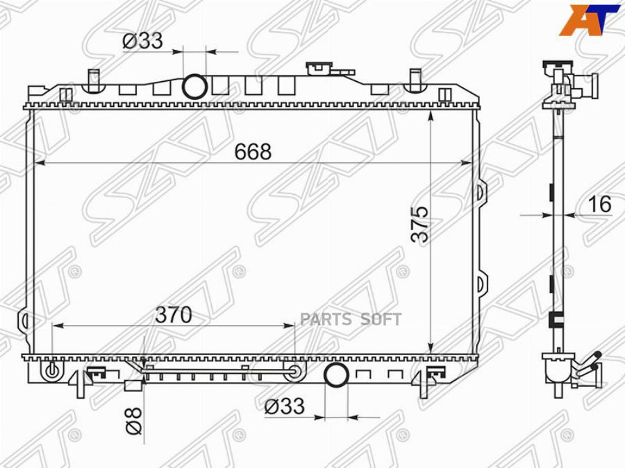 

SAT Радиатор KIA CERATO 1.6 06-09