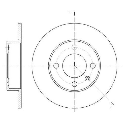 

6616.00_диск тормозной задний! Seat Ibiza, VW Polo/Lupo 1.4-1.9TDi 98>