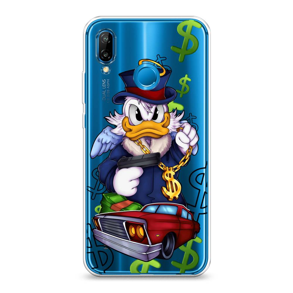 

Чехол на Huawei Nova 3E "Scrooge McDuck with a Gold Chain", Красный;синий;белый, 65650-6