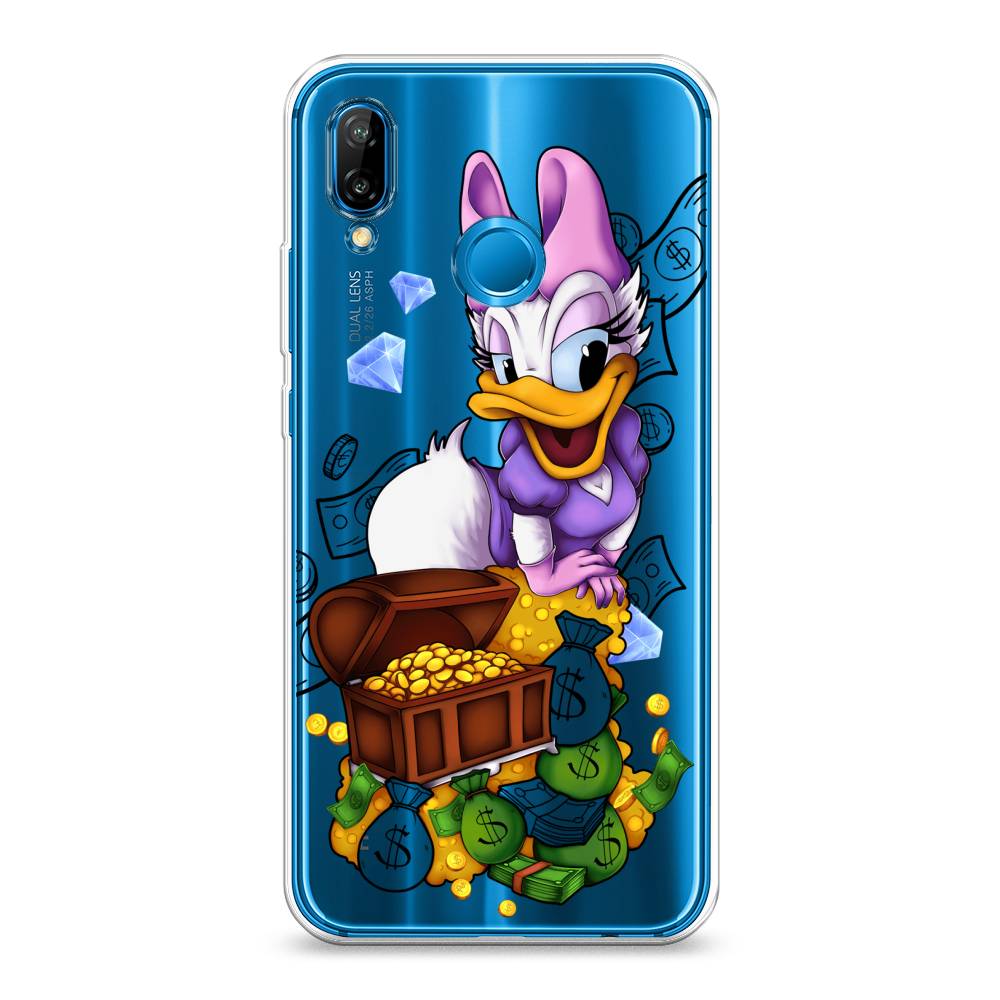 

Чехол на Huawei Nova 3E "Rich Daisy Duck", Коричневый;белый;фиолетовый, 65650-6