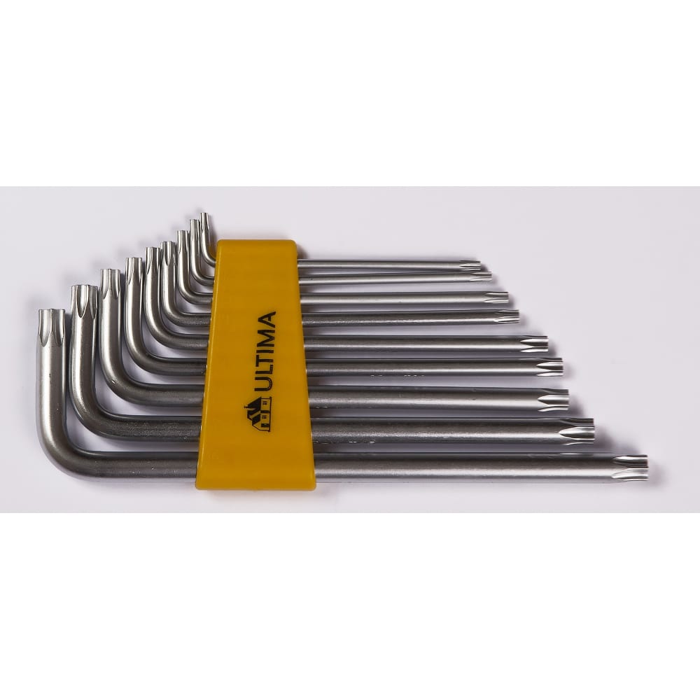 

Набор ключей Ultima TORX, 9 шт в наборе, CrV, T10-T50, удлиненные 122006