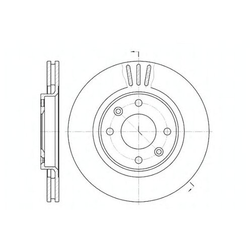 Диск тормозной передний вент.266x22 4 отв.(min 2)