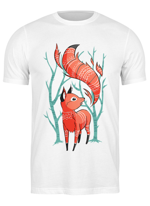 

Футболка мужская Printio Зимняя лиса белая 2XL, Белый, Зимняя лиса