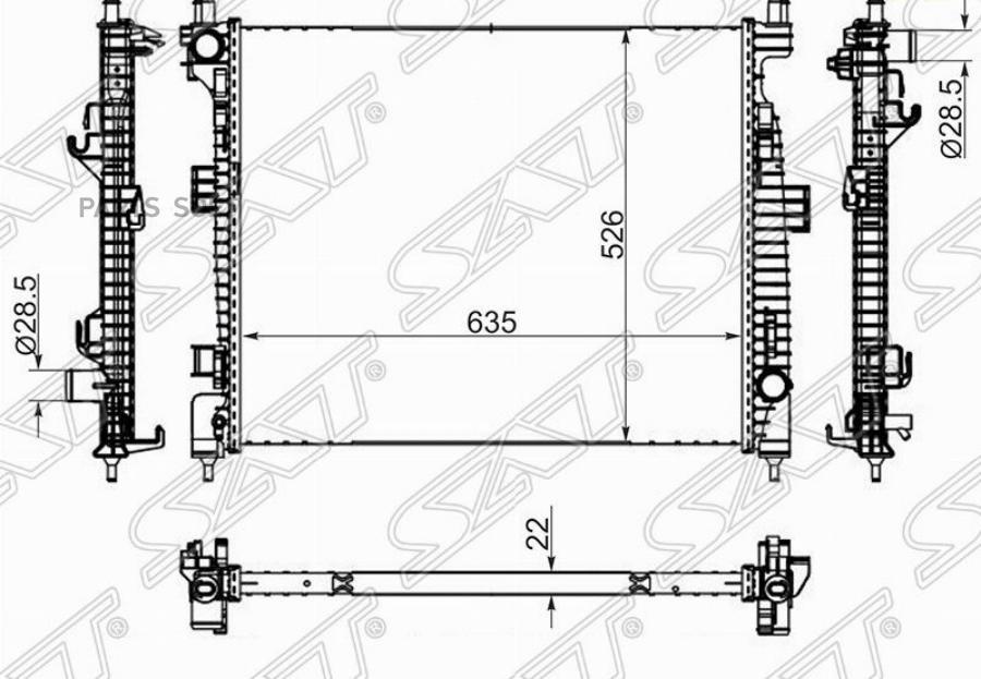 

SAT Радиатор JEEP GRAND CHEROKEE 3.0D 10-